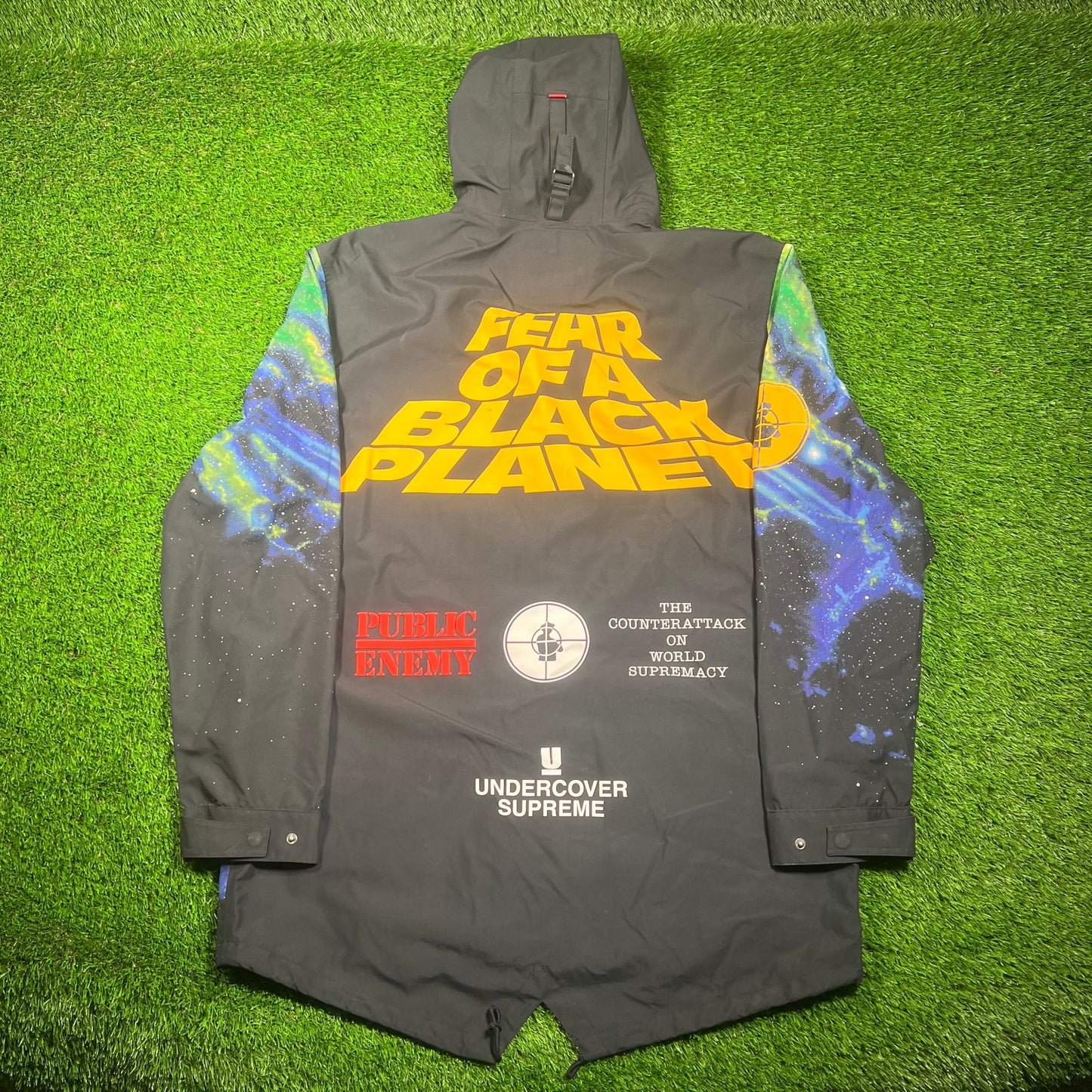 Supreme Undercover Public Enemy Taped Seam Parka (2018) Size XL USED x16658