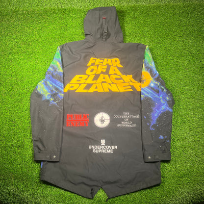 Supreme Undercover Public Enemy Taped Seam Parka (2018) Size XL USED x16658
