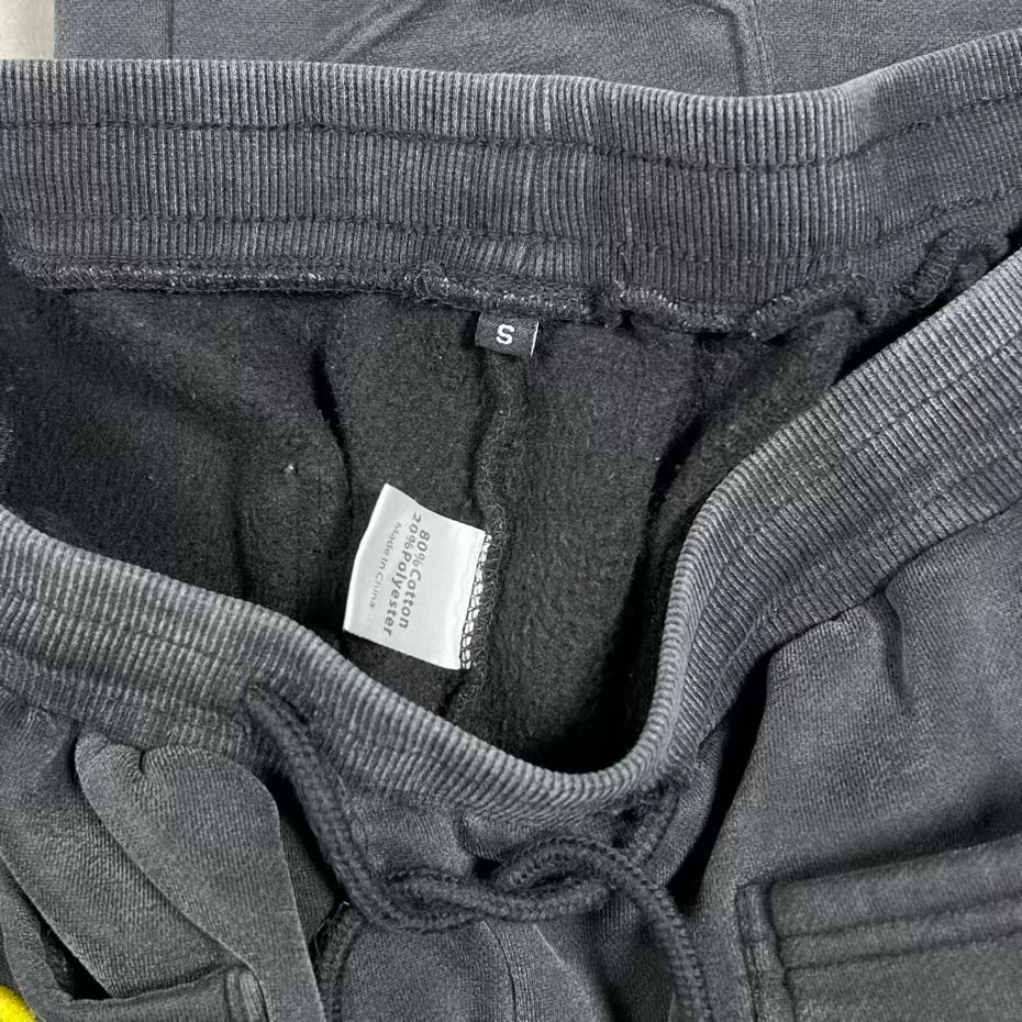 GV Gallery Raspberry Hills Multi Pocket Washed Black Sweatpants Size Small USED x18959