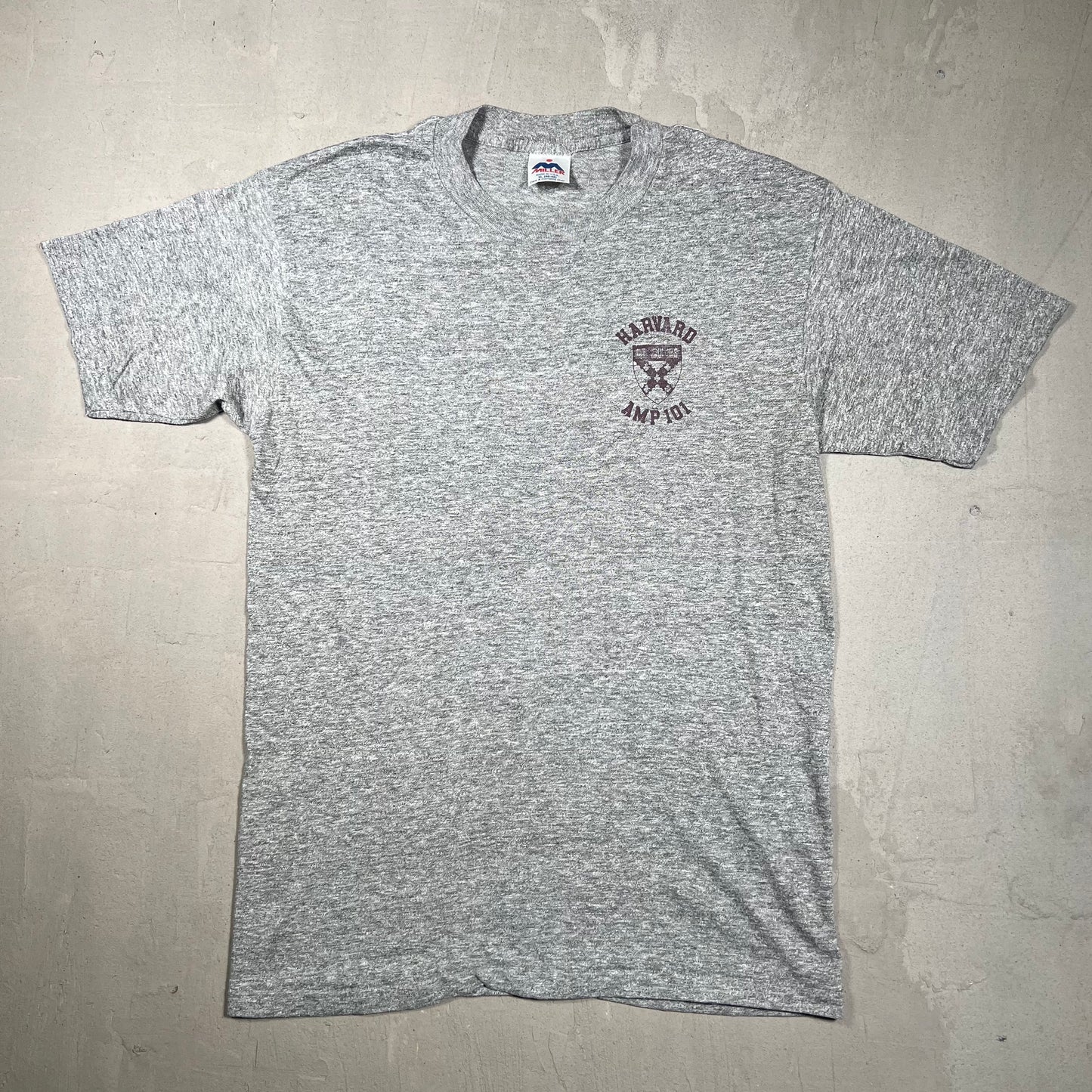 1980s Harvard Heather Grey Tee Size XL USED v16864
