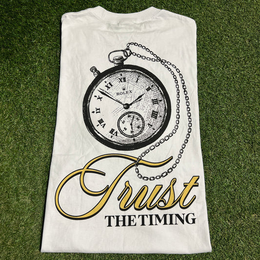 Mr Nyce Guy Rolex Shaka Wear Tag White Tee Size XXL USED v16377