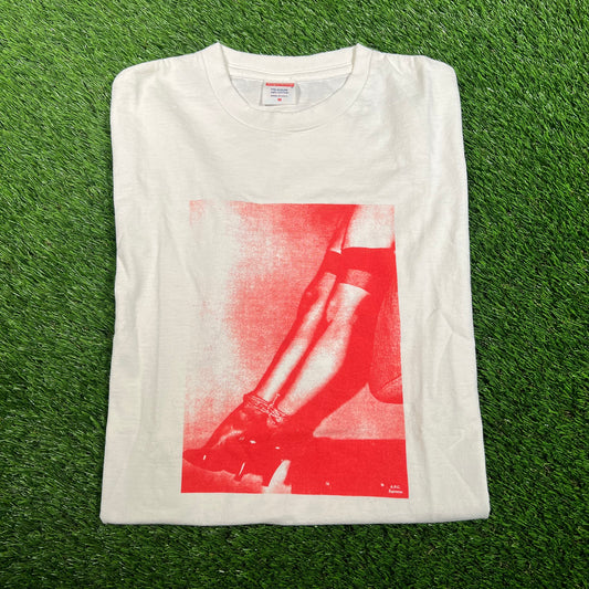 Supreme A.P.C White Bondage Legs Tee (2009) Size Medium USED x15816