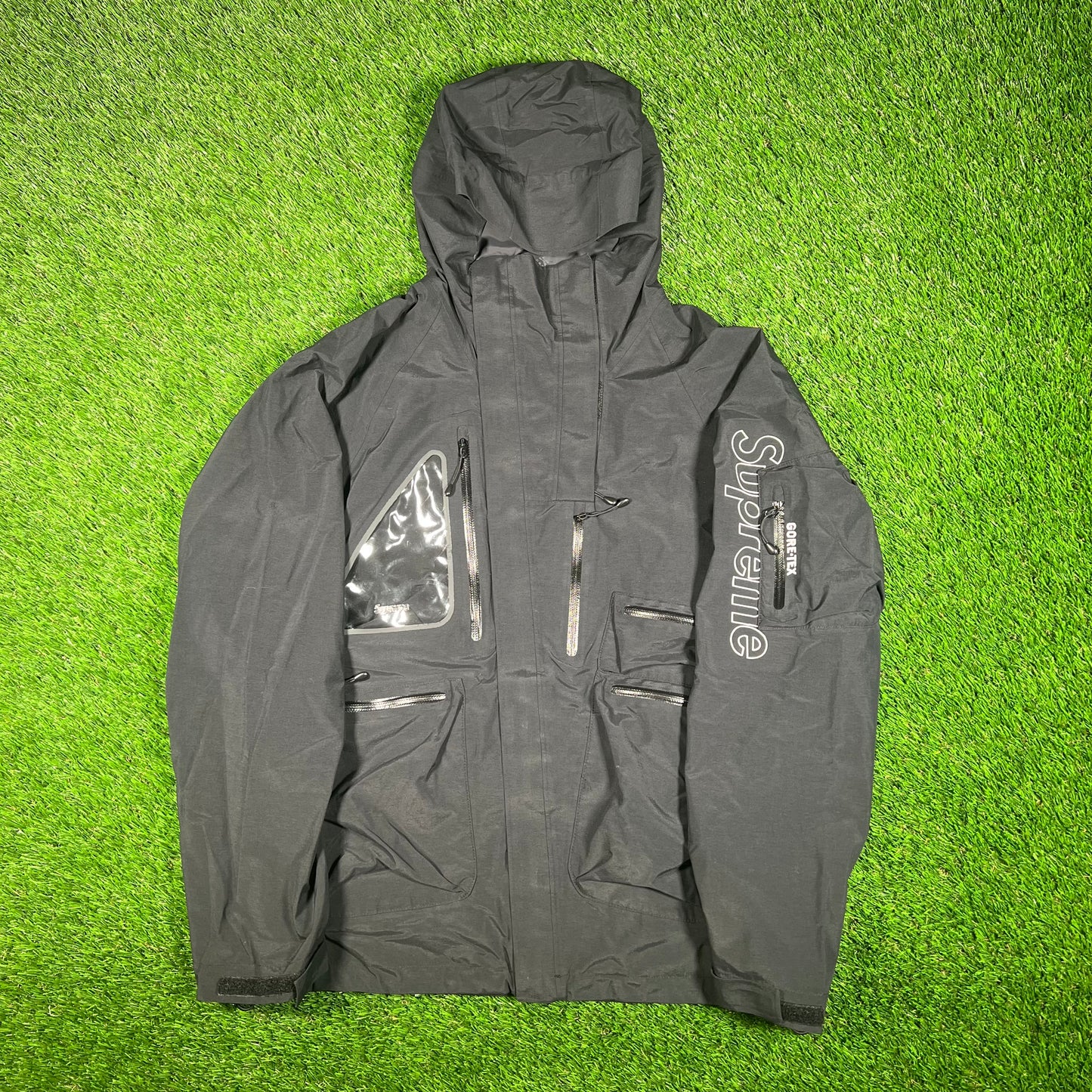 Supreme 2021 Goretex Tech Shell Black Jacket Size Medium USED x15361