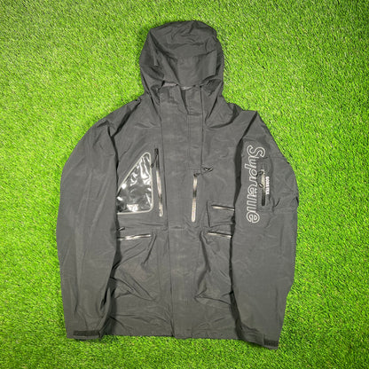 Supreme 2021 Goretex Tech Shell Black Jacket Size Medium USED x15361