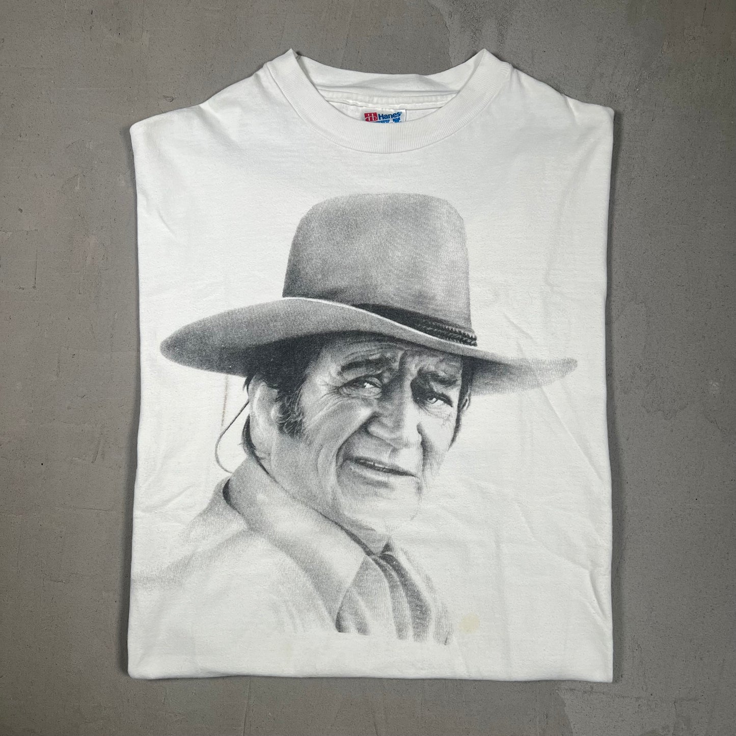 1990s John Wayne Tee White Size XL USED v14800