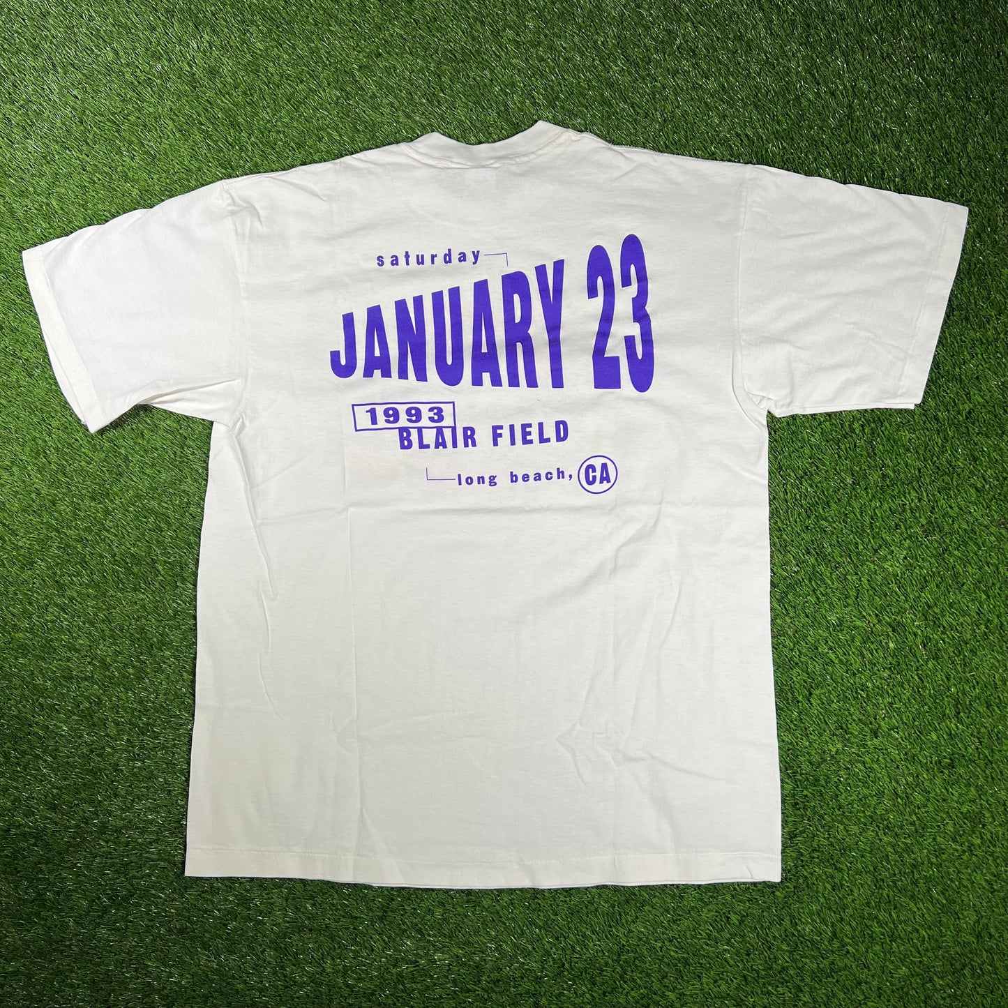 1993 MTV Rock n Jock Softball Challenge White Tee Size XL USED v17167