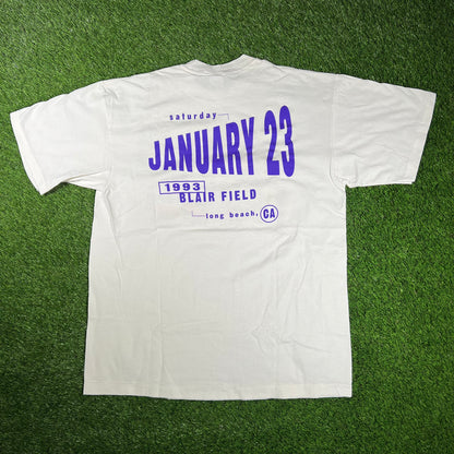 1993 MTV Rock n Jock Softball Challenge White Tee Size XL USED v17167