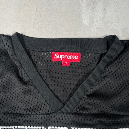 Supreme Spiderweb Black Football Jersey Size XL USED x17340