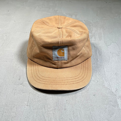 1990s Carhartt Ear Flap Brown Canvas Hat USED v19556