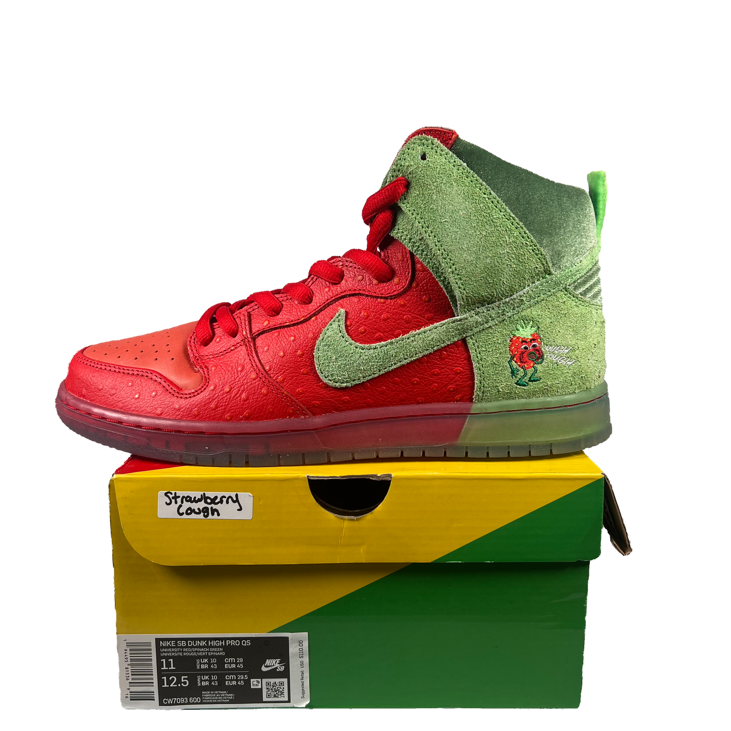 Nike SB Dunk High Strawberry Cough (2021) Size 11 NEW s19446
