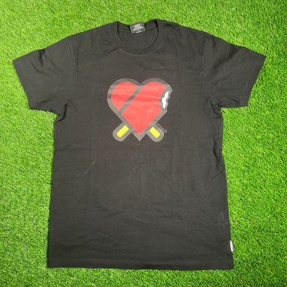 Ice Cream Black Bite Heart Tee Size Large USED x15966