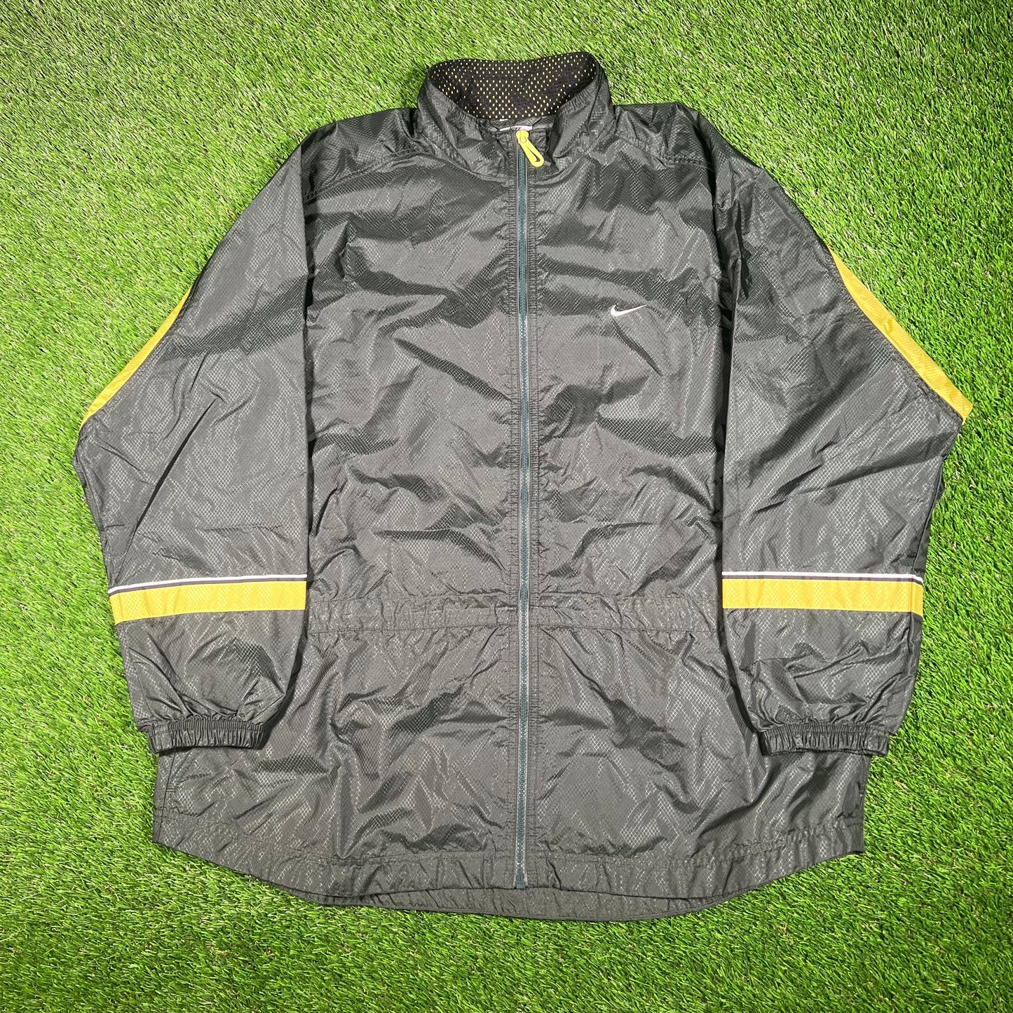 Y2K Nike Green Full Zip Windbreaker Size XL USED v17645