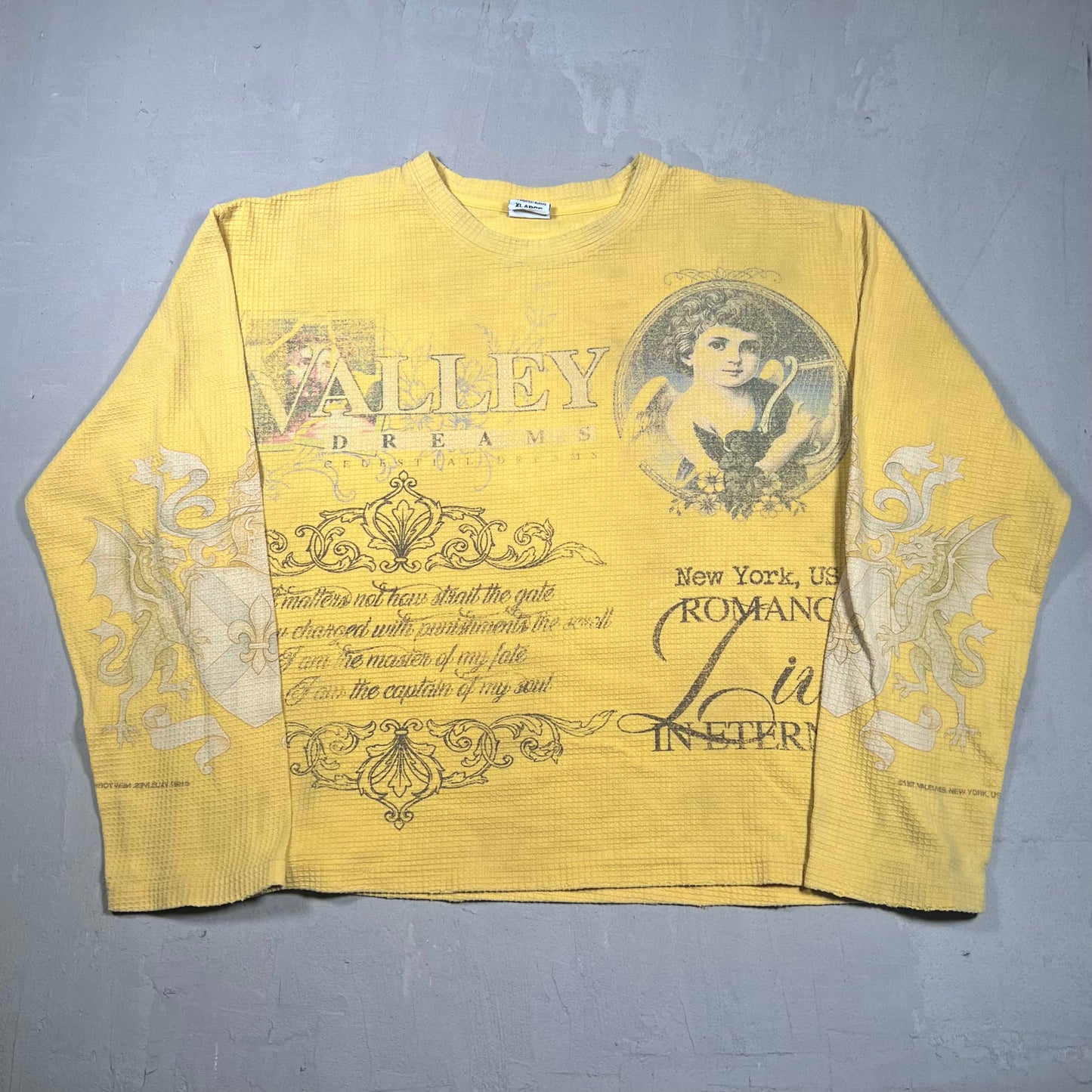Vale Celestial Yellow Thermal Longsleeve Size XL USED x17382
