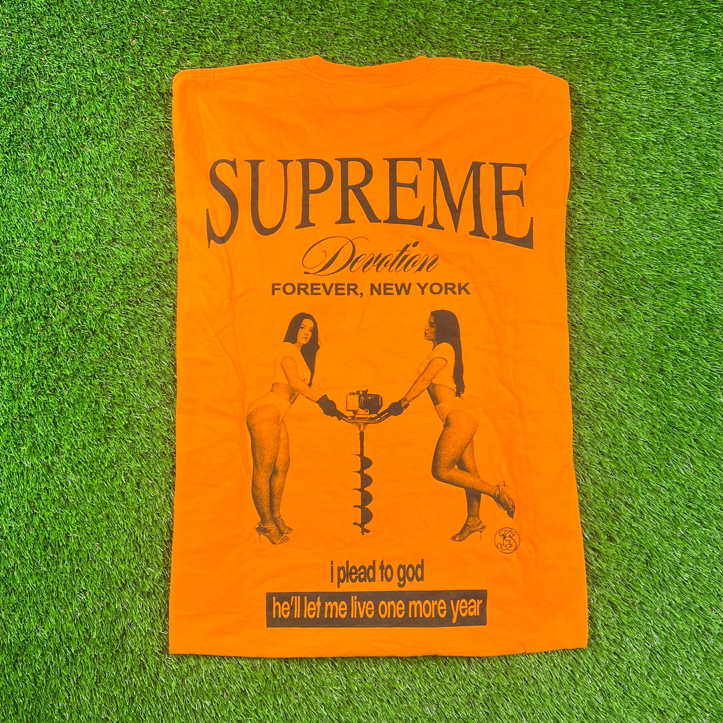 Supreme Devotion Orange Tee Size Medium USED x16563