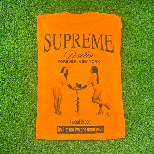 Supreme Devotion Orange Tee Size Medium USED x16563