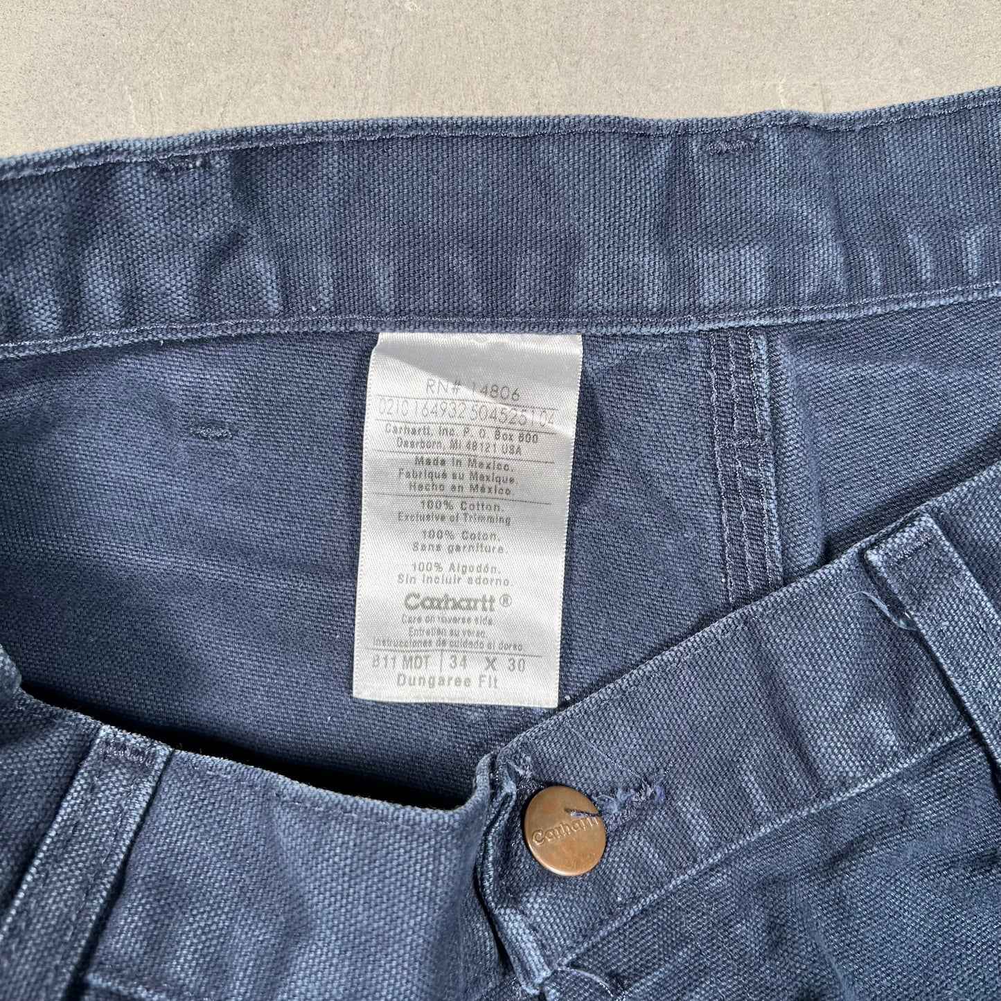 Y2K Carhartt Workwear Navy Blue Pants Size 34x30 USED v19467