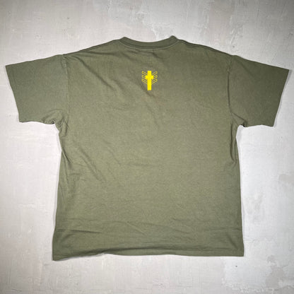 1990s Basic "God" Training Green Tee Size XL USED v19070