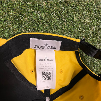 Stone Island Yellow Patch Yellow Hat USED x13998