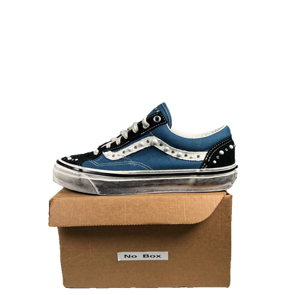 Vans Old Skool Pearlized Navy/Black Size 6 USED s23668