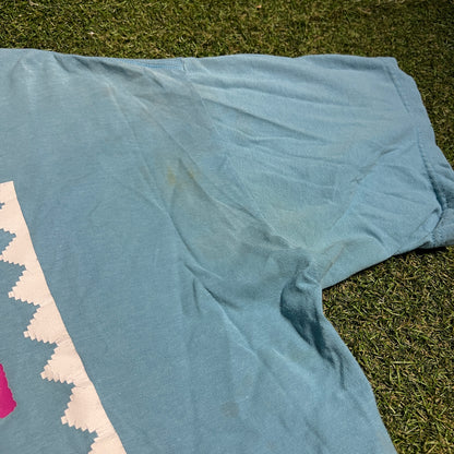 Y2K Stussy Light Blue Tour Tee Size XXL USED x13739