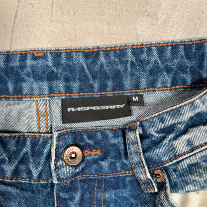 GV Gallery Raspberry Miley Cyrus Flared Blue Jeans Size Medium USED x17527