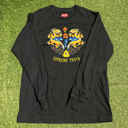 Supreme 2017 Supreme Truth Black Longsleeve Size Medium USED x13819