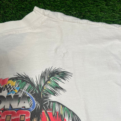 1997 Daytona 500 Dale Earnhardt's #3 White Tee Size XXL USED v18491