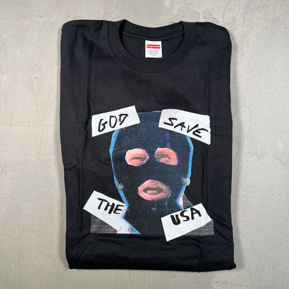 Supreme God Save Us Black Tee Size Large NEW x17420