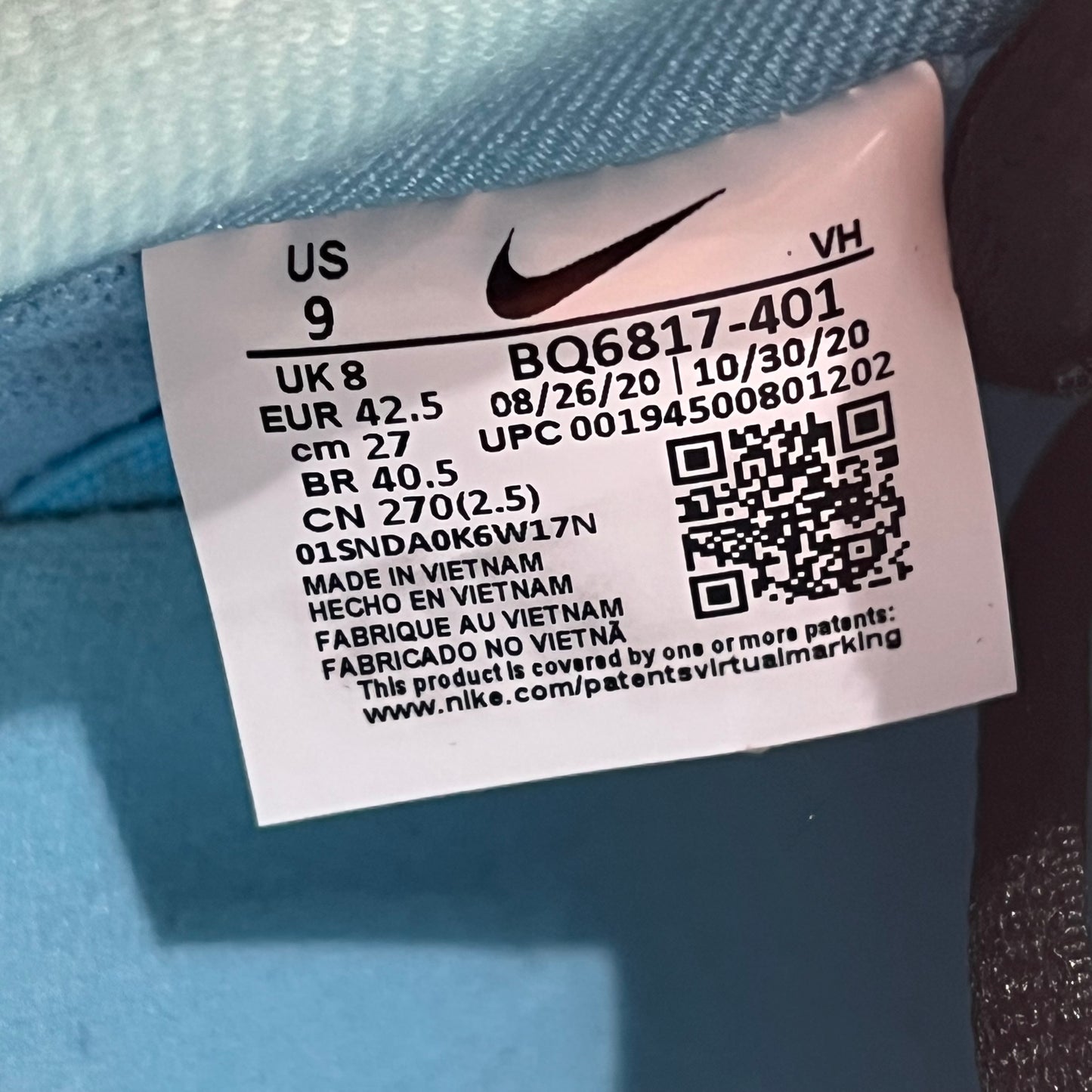 Nike SB Dunk Low Club 58 Gulf (2021) Size 9 USED s18776
