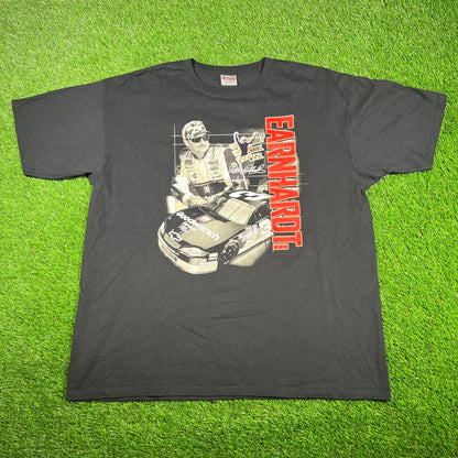 1999 Dale Earnhardt Black White Photo Black Tee Size XXL USED v16982