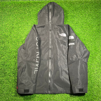 Supreme North Face Split Taped Seam Shell Black Jacket (2024) Size Small USED x16377