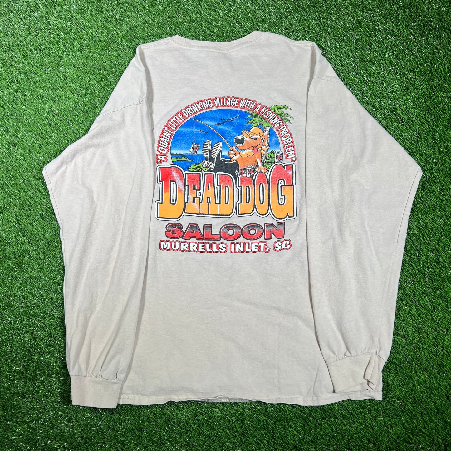 Dead Dog Saloon SC Tan Longsleeve Size XL USED v17348