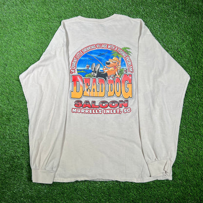 Dead Dog Saloon SC Tan Longsleeve Size XL USED v17348