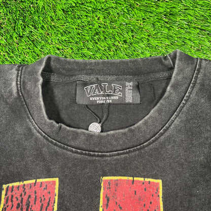 Vale Athletics Croc Washed Black Tee Size XL NEW x16637