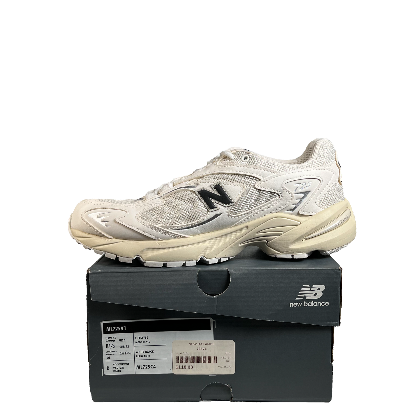 New Balance 725v1 Sea Salt (2024) Size 8.5 USED s22310