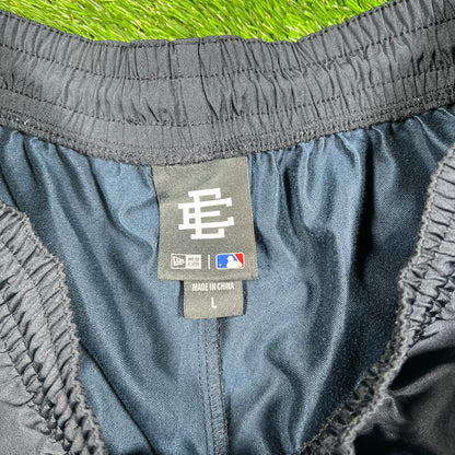 Eric Emanuel Yankees Nylon Dark Navy Shorts Size Large USED x14752