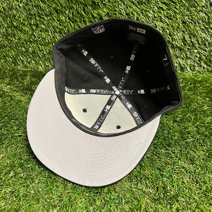 New Era NFL New Orleans Saints Black Hat Size 7 1/2 USED v15984