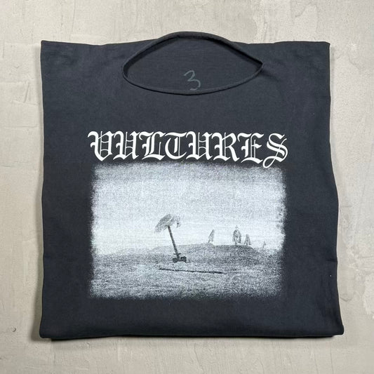 Knaye West Vultures Black Longsleeve Tee Size XXL (3) USED x18415