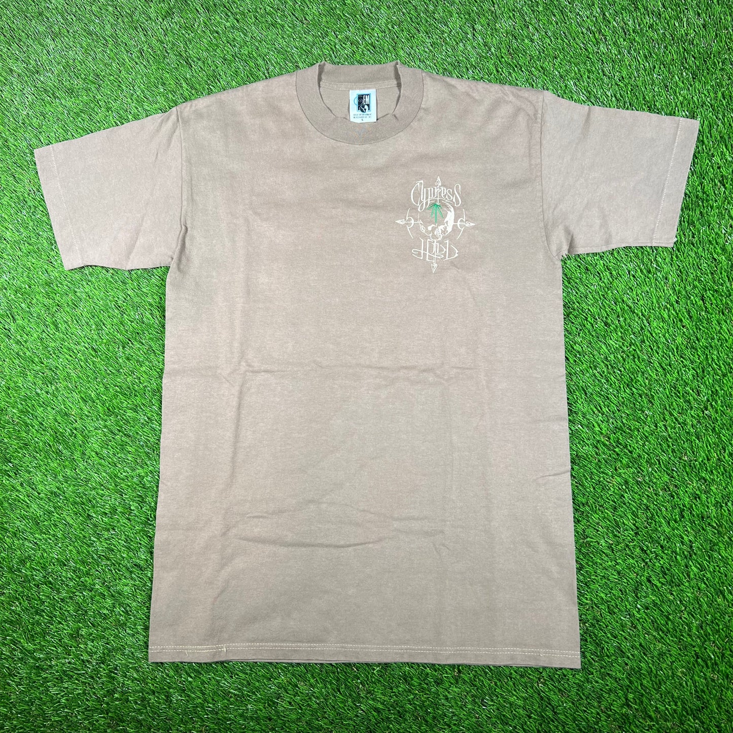 1990s Cypress Hill Embroidered Brown Tee Size Large USED x18111