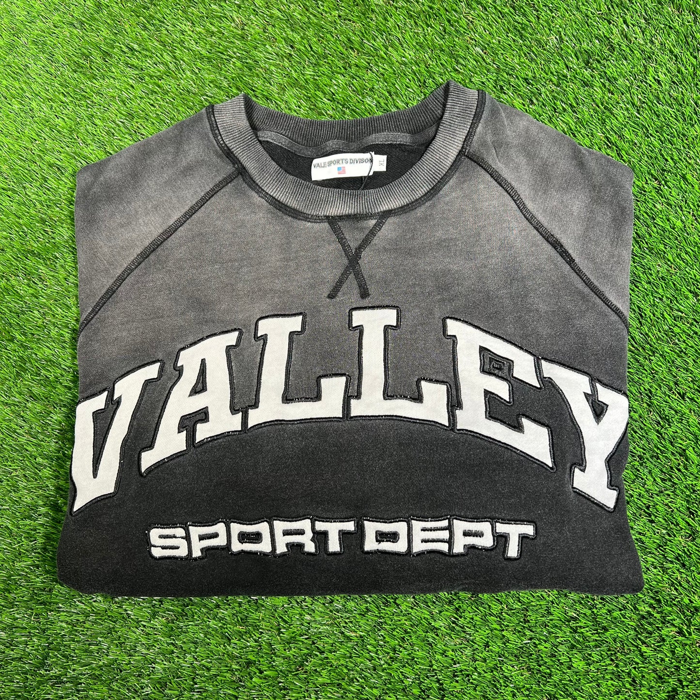 Vale Forever Sport Dept Washed Black Crewneck Size XL NEW x15935