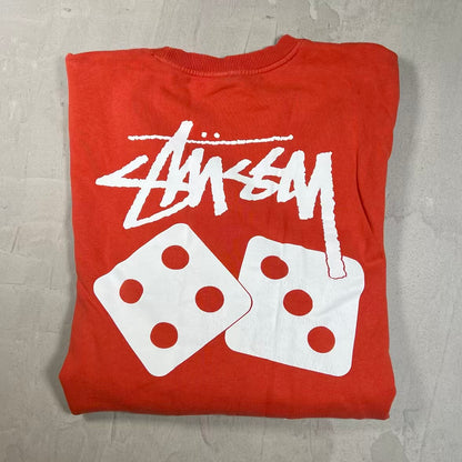 Stussy Dice Burnt Orange Crewneck (2021) Size XL USED x18881