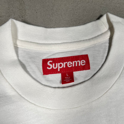 Supreme Stacked Logo White Longsleeve Size Large NEW x17425