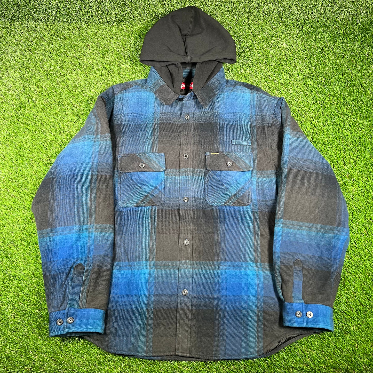Supreme Quilted Lined Hooded Flannel Shirt (2025) Size XL USED x14716