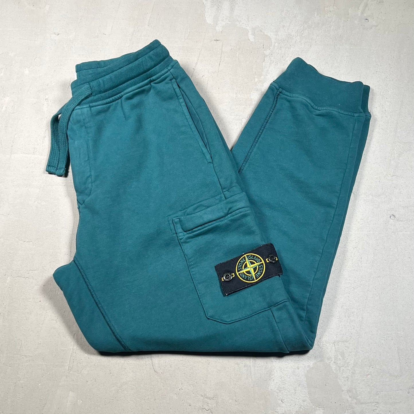 Stone Island Green Cargo SweatPants Size Small USED x17209