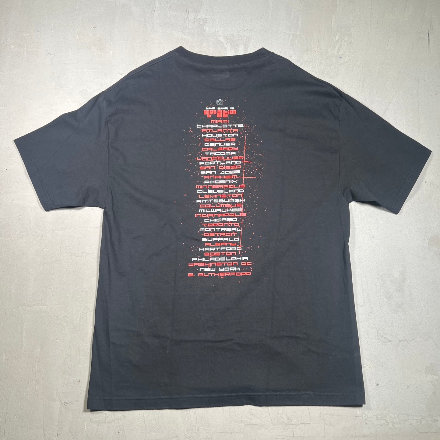 2001 U2 Black Tour Tee Size XL USED v16621