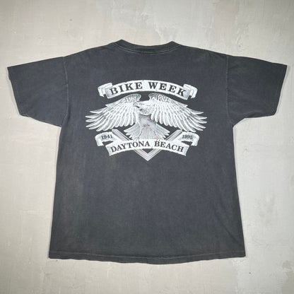 1995 Daytona Bike Week Tradition Black Tee Size XL USED v19084