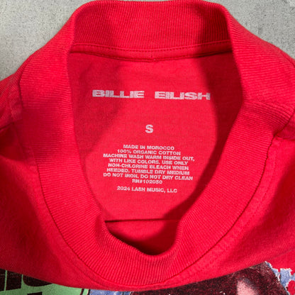 Billie Eilish Hit Me Hard & Soft Tour Red Longsleeve Size Small USED v19599