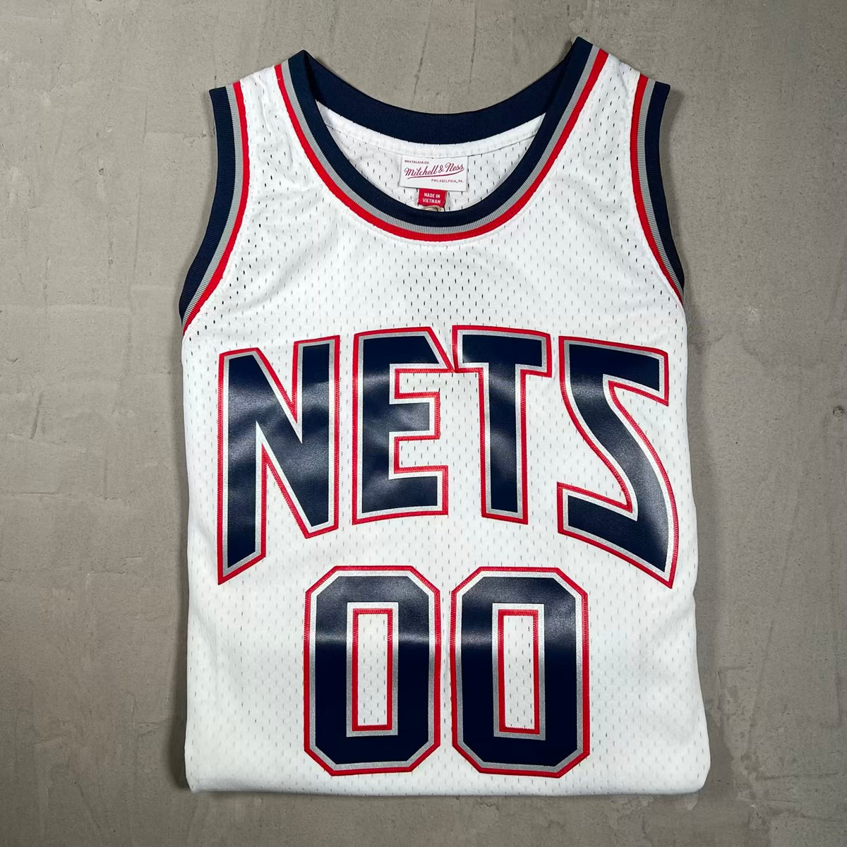Playboi Carti NBA Mitchell & Ness New Jersey Nets White Jersey Size Large NEW x18523