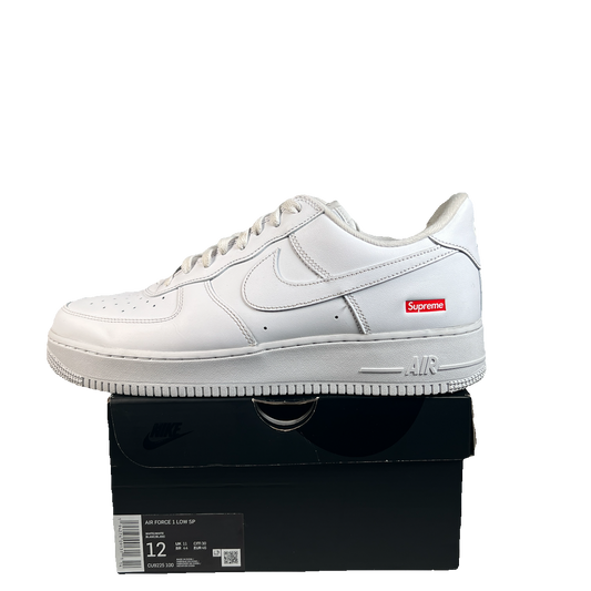 Nike Air Force 1 Low Supreme White (2022) Size 12 USED s22719