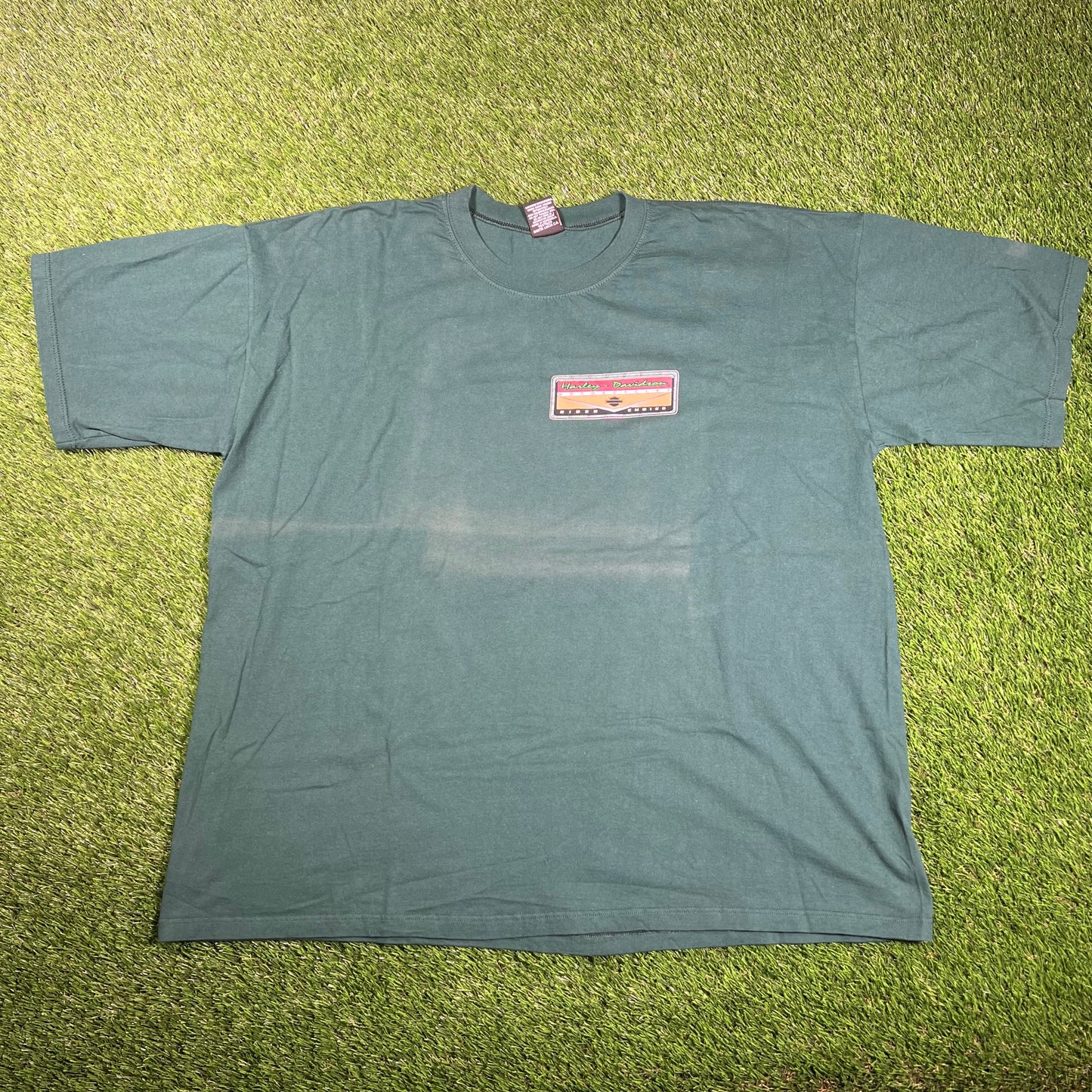 2000 Harley Davidson Big Twin Aruba Green Tee Size XXL USED v17824